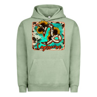 Pigment Oil Green capricorn turquoise cowhide Urban Hoodie - RanaPortraitStore