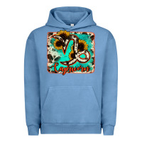 Pigment Pebble Blue capricorn turquoise cowhide Urban Hoodie - RanaPortraitStore