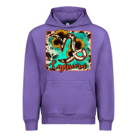 Tulip capricorn turquoise cowhide Urban Hoodie - RanaPortraitStore