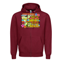 Burgundy life is short make it salty 1 Zipper Hoodie - Jasminsmagicworld
