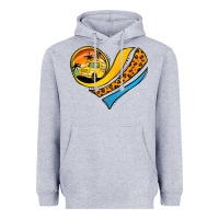 Heather Grey Bus Driver Off Duty Heart Heavyweight Hoodie - Jasminsmagicworld