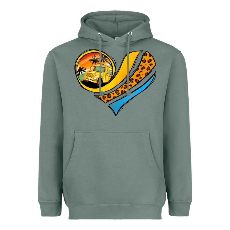 Bus Driver Off Duty Heart Heavyweight Hoodie by Jasminsmagicworld | Teevron
