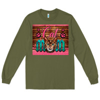 Army Green Western Cat Mom Long Sleeve Tee - LillyAllenDesigns