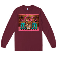 Burgundy Western Cat Mom Long Sleeve Tee - LillyAllenDesigns