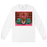 White Western Cat Mom Long Sleeve Tee - LillyAllenDesigns