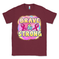 Burgundy brave and strong cancer Classic Tee - FaDigitalArtStudio