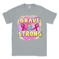 Heather Grey brave and strong cancer Classic Tee - FaDigitalArtStudio