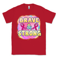 Red brave and strong cancer Classic Tee - FaDigitalArtStudio