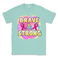 Seafoam brave and strong cancer Classic Tee - FaDigitalArtStudio