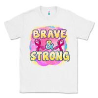 White brave and strong cancer Classic Tee - FaDigitalArtStudio