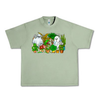 Oil Green Spooky Plants Urban Heavy Tee - CowhideDigitalArt