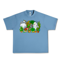Pebble Blue Spooky Plants Urban Heavy Tee - CowhideDigitalArt