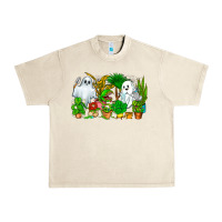 Sandshell Spooky Plants Urban Heavy Tee - CowhideDigitalArt