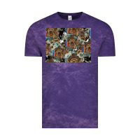 Cloud Purple Dog Pattern Vintage Tee - CowhideDigitalArt