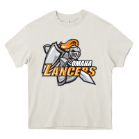 Cream omaha lancers Heavy Core Tee - DesigneFamous