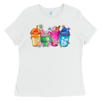 White Easter Coffee Ladies Tee - CowhideDigitalArt