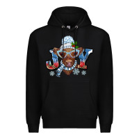 Black Christmas snow cow joy Premium Hoodie - BarkalooDesign