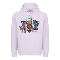 Lilac Christmas snow cow joy Premium Hoodie - BarkalooDesign