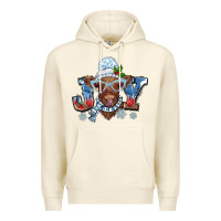 Sandshell Christmas snow cow joy Premium Hoodie - BarkalooDesign