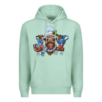 Seafoam Christmas snow cow joy Premium Hoodie - BarkalooDesign