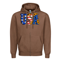 Chestnut usa western font Zipper Hoodie - Jasminsmagicworld