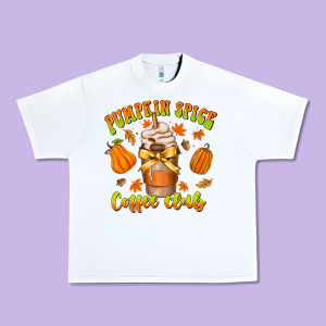Pumpkin Spice Coffee Club Urban Heavy Tee Designed By Cowhidedigitalart