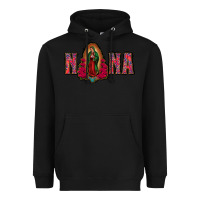 Black Nana Lady Of Guadalupe Heavyweight Hoodie - Jasminsmagicworld