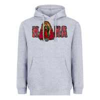 Heather Grey Nana Lady Of Guadalupe Heavyweight Hoodie - Jasminsmagicworld