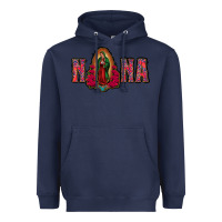 Navy Nana Lady Of Guadalupe Heavyweight Hoodie - Jasminsmagicworld