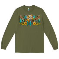 Army Green Western Charolais Cow Mom Life Long Sleeve Tee - LillyAllenDesigns
