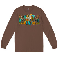 Chestnut Western Charolais Cow Mom Life Long Sleeve Tee - LillyAllenDesigns