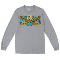Heather Grey Western Charolais Cow Mom Life Long Sleeve Tee - LillyAllenDesigns