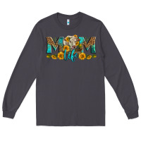 Smoke Western Charolais Cow Mom Life Long Sleeve Tee - LillyAllenDesigns