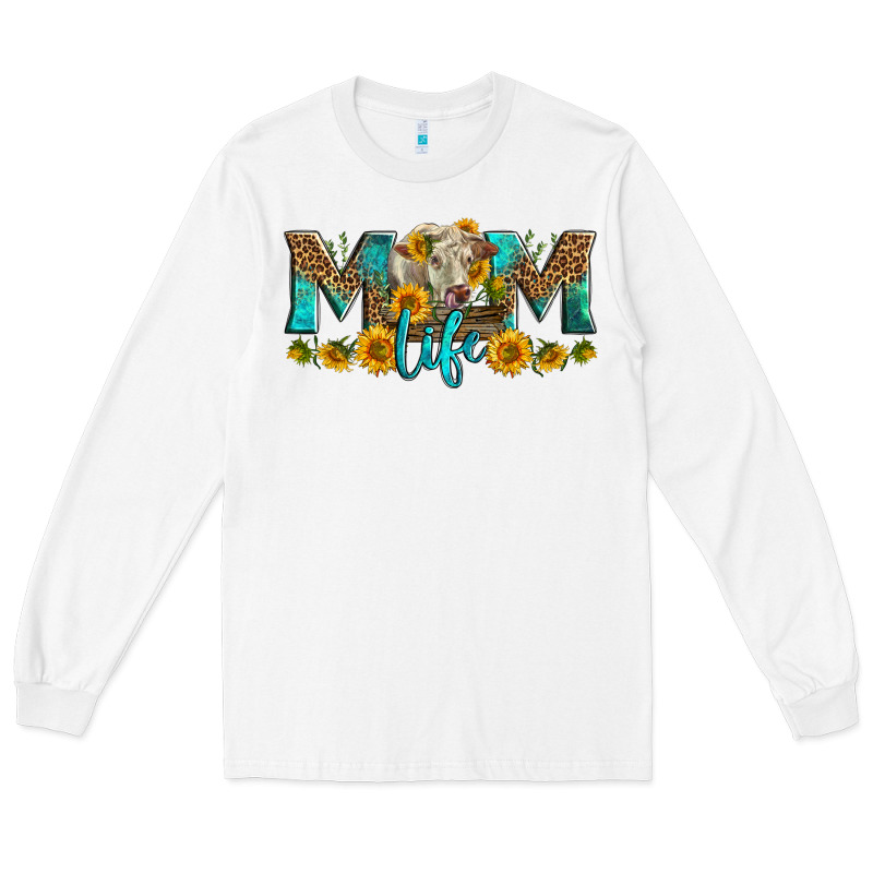 Western Charolais Cow Mom Life Long Sleeve Tee by LillyAllenDesigns | Teevron