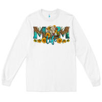 White Western Charolais Cow Mom Life Long Sleeve Tee - LillyAllenDesigns