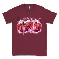 Burgundy In October we wear pink Breast Cancer Classic Tee - FaDigitalArtStudio