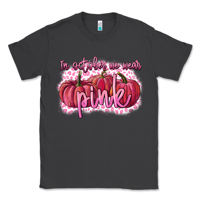 In October We Wear Pink Breast Cancer Classic Tee by FaDigitalArtStudio | Teevron