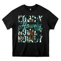 Black Howdy Cowhide Turquoise Heavy Core Tee - Jasminsmagicworld