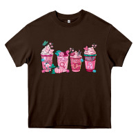 Chocolate Brown Breast Cancer Coffee Cups Heavy Core Tee - FaDigitalArtStudio