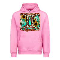 Fuchsia Pink gemini turquoise cowhide Urban Hoodie - RanaPortraitStore