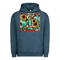 Pigment Midnight Navy gemini turquoise cowhide Urban Hoodie - RanaPortraitStore