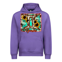 Tulip gemini turquoise cowhide Urban Hoodie - RanaPortraitStore