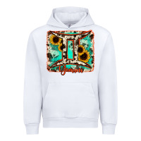 White gemini turquoise cowhide Urban Hoodie - RanaPortraitStore