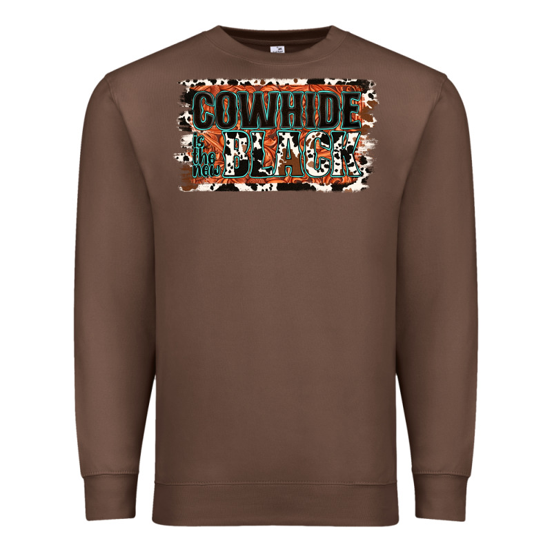 Cowhide Is The New Black Premium Sweatshirt by Jasminsmagicworld | Teevron