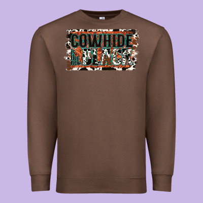 Cowhide Is The New Black Premium Sweatshirt Designed By Jasminsmagicworld