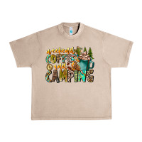 French Oak Weekends Coffee And Camping Urban Heavy Tee - CowhideDigitalArt