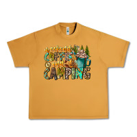 Peanut Butter Weekends Coffee And Camping Urban Heavy Tee - CowhideDigitalArt