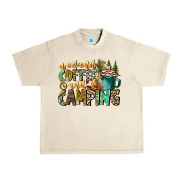 Sandshell Weekends Coffee And Camping Urban Heavy Tee - CowhideDigitalArt