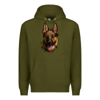 Army Green German Shepherd Premium Hoodie - Jasminsmagicworld