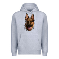 Heather Grey German Shepherd Premium Hoodie - Jasminsmagicworld